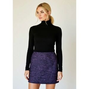 Lafayette 148‎ Skirt Purple Tweed Size 16 Retails $395